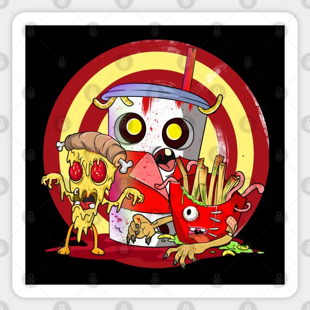 Fast Food Zombies Sticker by Trendy Black Sheep